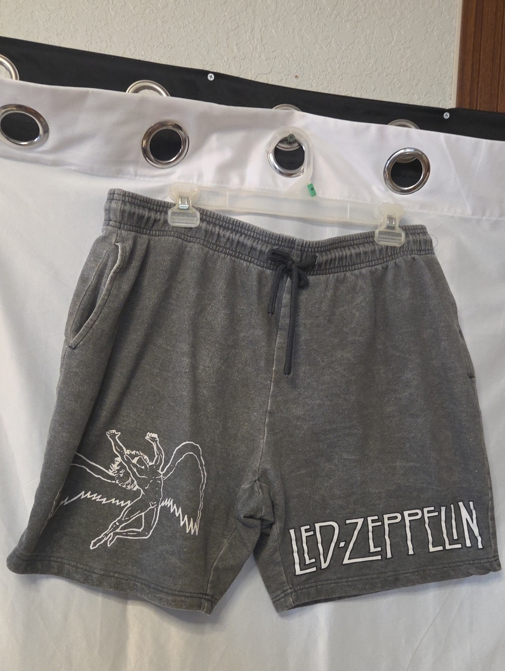 Led Zeppelin Gray Graphic Cargo Shorts Xlarge Sz [1636]